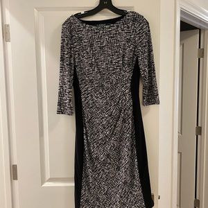 LAUREN by Ralph Lauren body con midi dress euc
